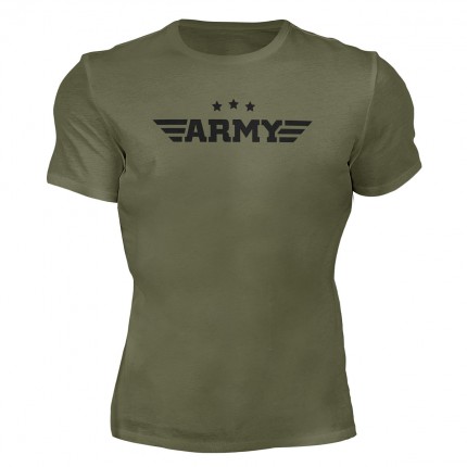 Pánska kolekcia - MOTIVATED - Vojenské tričko (zelená) 345