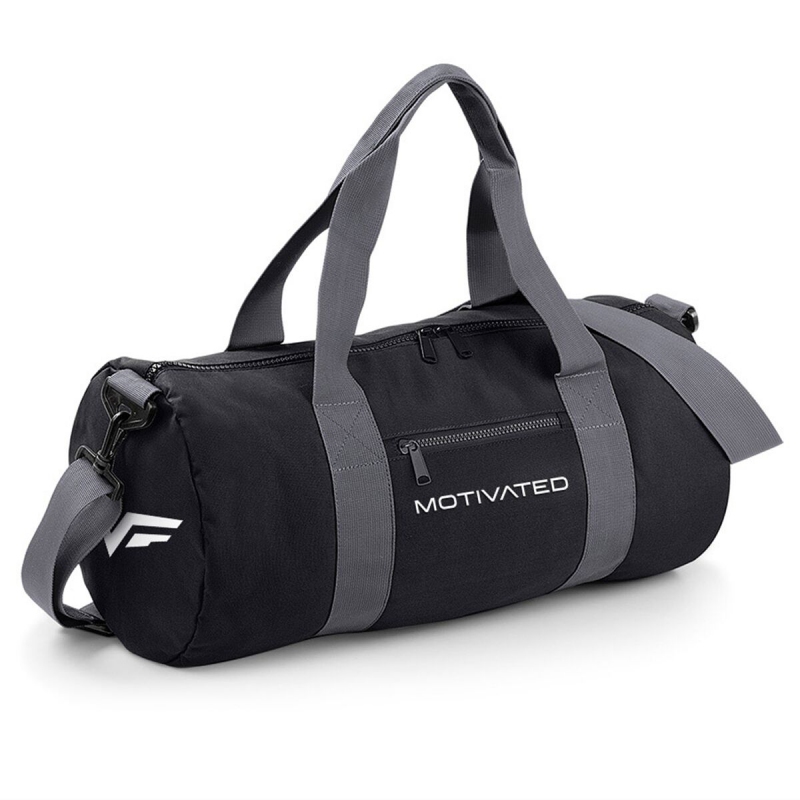 MOTIVATED - Športová taška (čierno-sivá) 320