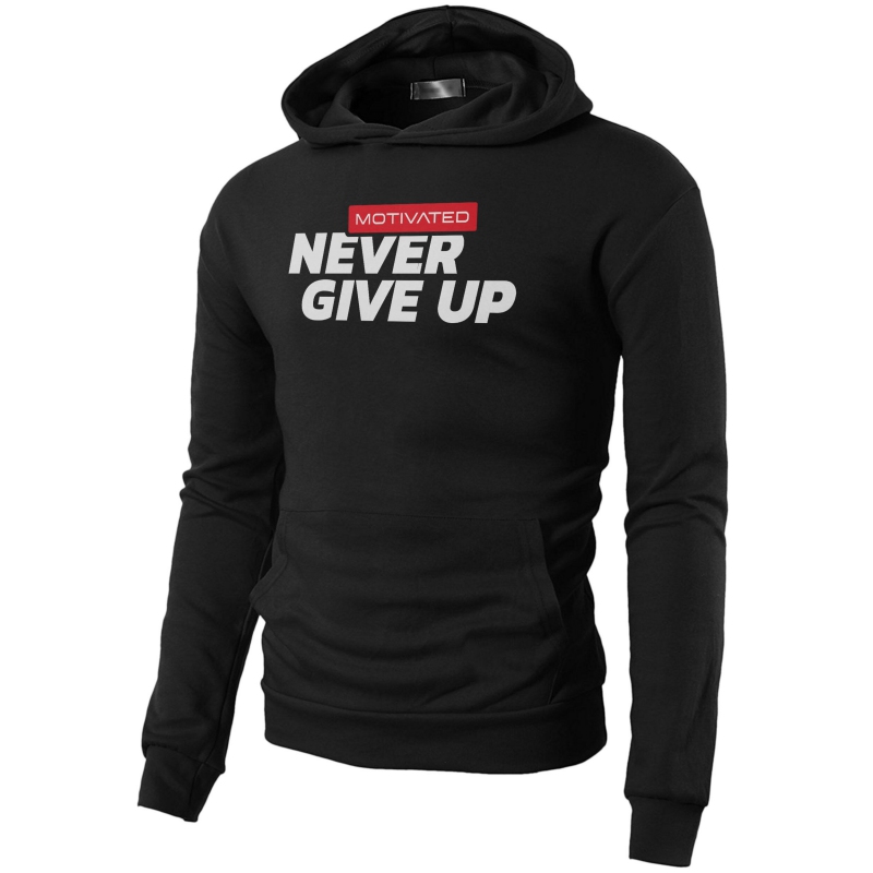 MOTIVATED - Mikina na cvičenie Never Give UP 324