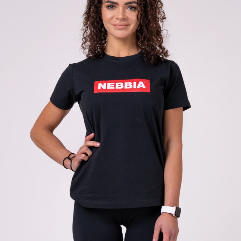 NEBBIA - Dámske tričko BASIC 592 (black)