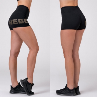 NEBBIA - Šortky Gold Print 828 (black)