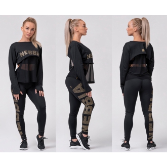 NEBBIA - Legíny Gold Print 827 (black)