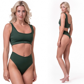 NEBBIA - Bikini vrchný diel MIAMI SPORTY 554 (dark green)