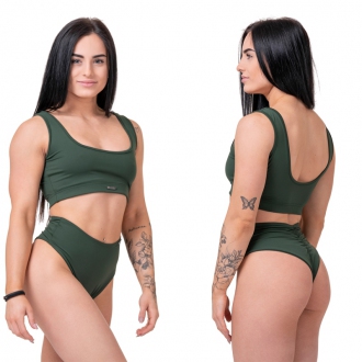 NEBBIA - Bikini vrchný diel MIAMI SPORTY 554 (dark green)