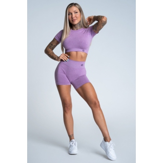 Gym Glamour - Crop top s krátkym rukávom LILAC (SS21-GGCSLL)