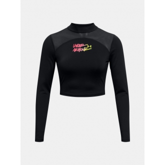Under Armour - Výpredaj crop top s dlhým rukávom (čierna) 1365760-001