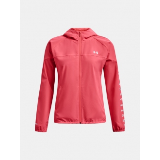 Under Armour - Výpredaj mikina na zips dámska (neonovo oranžová) 1351794-819