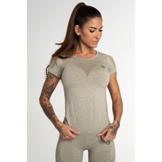 Gym Glamour - Fitness tričko dámske FUSION KHAKI (SS21-GGTFK/357)