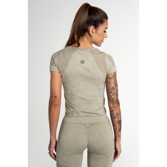 Gym Glamour - Fitness tričko dámske FUSION KHAKI (SS21-GGTFK/357)