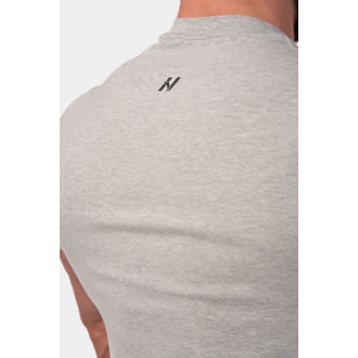 NEBBIA - Pánske športové tričko Minimalist Logo 291 (light grey)