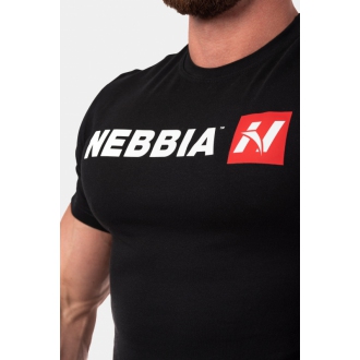 NEBBIA - Tričko na cvičenie pánske Red "N" 292 (black)