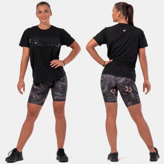 NEBBIA - Dámske športové tričko Invisible Logo 602 (black)