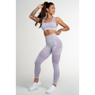 Gym Glamour - Bezšvové legíny na cvičenie FUSION LAVENDER (SS21-GGFL/335)