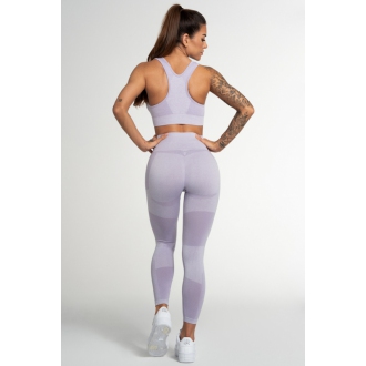 Gym Glamour - Bezšvové legíny na cvičenie FUSION LAVENDER (SS21-GGFL/335)