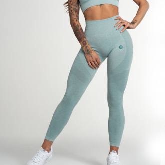 Gym Glamour - Bezšvové legíny do fitka FUSION GREEN (SS21-GGFG/337)