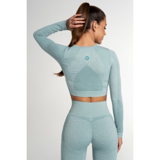 Gym Glamour - Fitness crop top FUSION GREEN (SS21-GGCFG/353)
