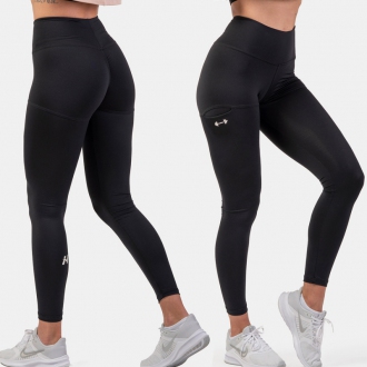 NEBBIA - Legíny s vysokým pásom ACTIVE 402 (black)