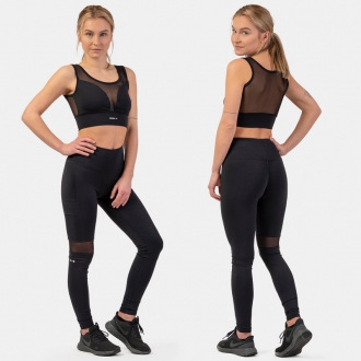 NEBBIA - Legíny s vysokým pásom SPORTY 404 (black)