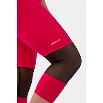 NEBBIA - 3/4 fitness legíny s vysokým pásom 406 (pink)