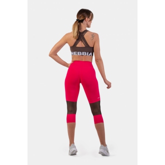 NEBBIA - 3/4 fitness legíny s vysokým pásom 406 (pink)