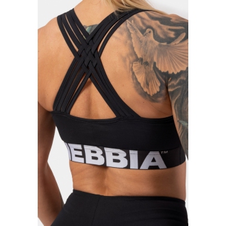 NEBBIA - Športová podprsenka Cross Back 410 (black)