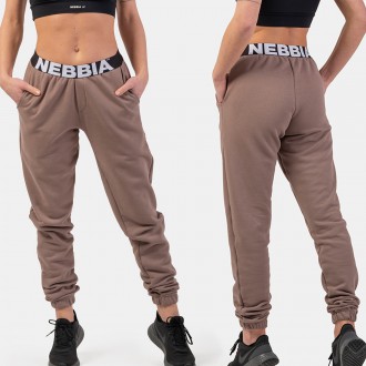 NEBBIA - Dámske tepláky ICONIC 408 (brown)