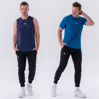 NEBBIA - Pánske fitness tepláky Slim fit 321 (black)