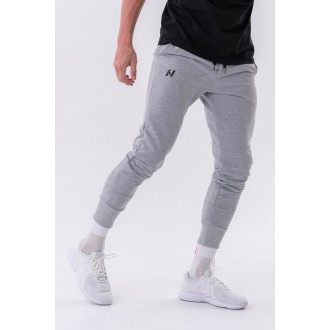 NEBBIA - Pánske tepláky na cvičenie Slim fit 321 (light grey)