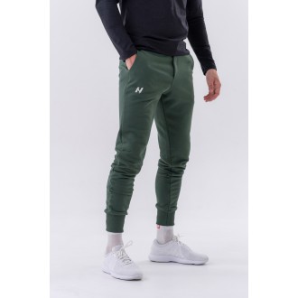 NEBBIA - Športové tepláky pánske Slim fit 321 (dark green)