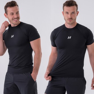 NEBBIA - Pánske funkčné tričko Slim-fit 324 (black)