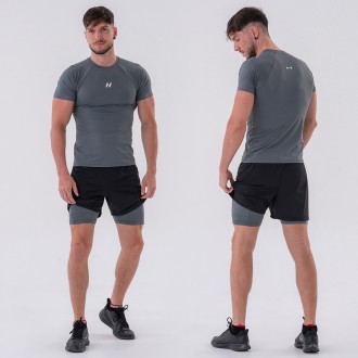 NEBBIA - Funkčné tričko pánske Slim-fit 324 (grey)