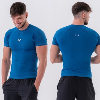 NEBBIA - Funkčné tričko pánske Slim-fit 324 (blue)