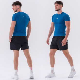 NEBBIA - Funkčné tričko pánske Slim-fit 324 (blue)