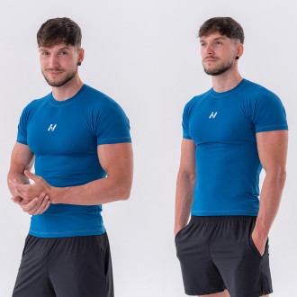 NEBBIA - Funkčné tričko pánske Slim-fit 324 (blue)