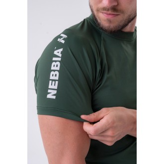NEBBIA - Športové tričko pánske 326 (dark green)