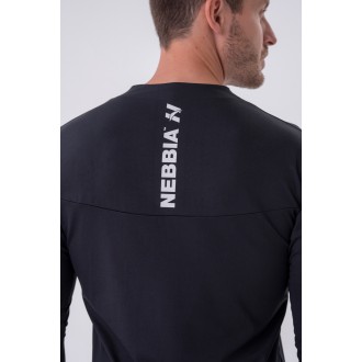 NEBBIA - Pánske funkčné tričko s dlhým rukávom 329 (black)