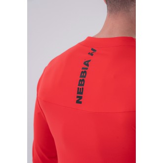 NEBBIA - Pánsky fitness nátelník s dlhým rukávom 329 (red)