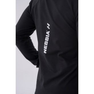 NEBBIA - Pánske športové tričko s kapucňou 330 (black)