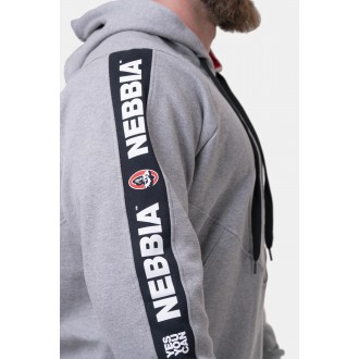 NEBBIA - Pánska mikina s logom Mr. Olympia 194 (light grey)