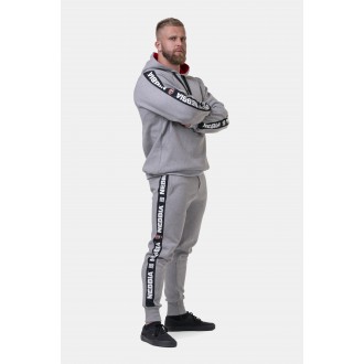 NEBBIA - Pánska mikina s logom Mr. Olympia 194 (light grey)