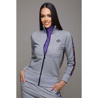 NDN - Fitness mikina na zips NELE X108 (sivá)