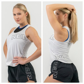 NEBBIA - Dámske tielko na cvičenie “Racer back” 441 (white)