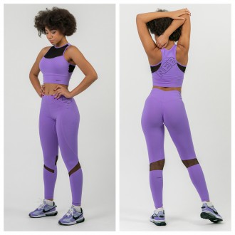 NEBBIA - Fitness legíny s vysokým pásom 443 (lila)