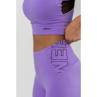 NEBBIA - Fitness legíny s vysokým pásom 443 (lila)