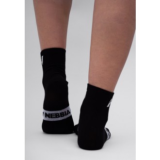 NEBBIA - Športové ponožky stredná dlĺžka UNISEX 128 (black)