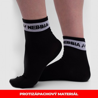 NEBBIA - Ponožky sport stredná dlĺžka UNISEX 129 (black)