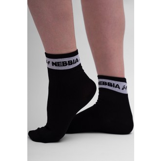 NEBBIA - Ponožky sport stredná dlĺžka UNISEX 129 (black)