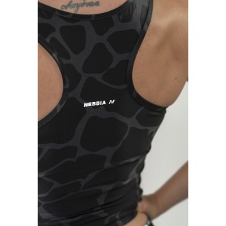 NEBBIA - Nature inspired crop-top 549 (black)