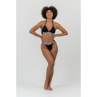 NEBBIA - Vrchný diel plaviek z rebrovaného materiálu 761 (black)