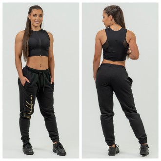 NEBBIA - Športový crop top s vysokou podporou 842 (black)